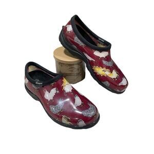 Sloggers Women's Waterproof Rain & Garden Shoe Size 9 Farm Chicken -Made In USA